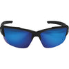 Edge Eyewear Kazbek Torque Red E Matte Black Frame Safety Glasses with Blue Mirrored Lenses