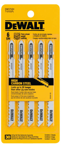 Dewalt T Shank Wood Cutting Jig Saw Blades 4 6 TPI