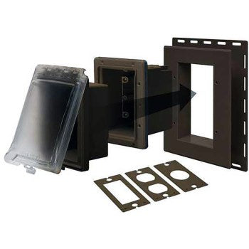 Hubbell Electrical MR420CZ Outdoor Recessed Waterproof Wall Outlet Enclosure ~ 1 Gang