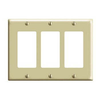 Leviton 001-PJ263-I Decora 3-Gang GFCI Wall Plate ~ Ivory