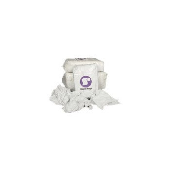 Reclaimed Textiles Co 101-01-25-20.00 Reclaimed Knit Wiping Cloths, White ~ 20 lb. Bag