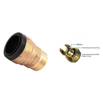 Reliance Worldwide (Cash Acme) UXL114140M SharkBite Large Diameter Male Connector ~ 1 1/2