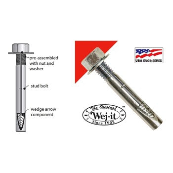 Wej-it 1232 Wej-it Wedge Anchors ~ 1/2