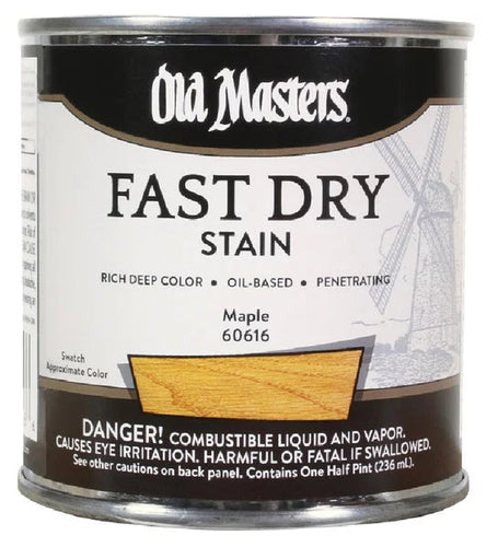 Old Masters 60616 Fast Dry Stain, Maple ~ 1/2 pint