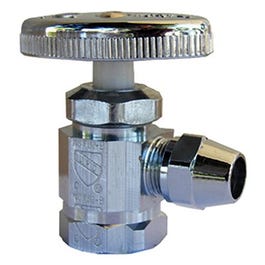 Angle Stop Valve, Chrome, Texas Old Style, 1/2 FPT x 3/8-In. Fine Flare