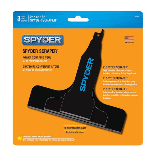 Spyder Scraper™ Blade Reciprocating Saw Attachment Set
