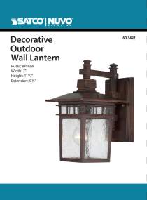 Satco 60-3492 Cove Neck 1 LGT Outdoor Wall