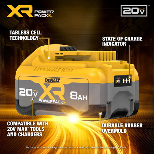DEWALT® DCB2108 20V MAX* XR® 8 Ah Battery