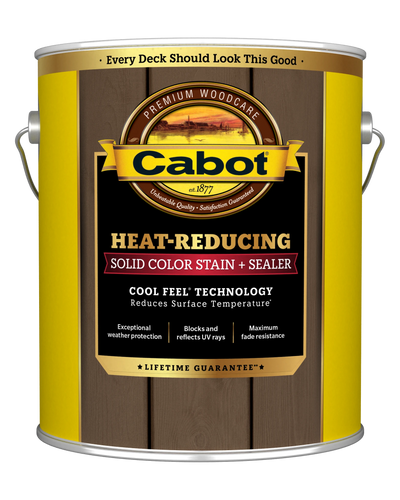Cabot® Heat-Reducing Solid Color Stain + Sealer with Cool Feel® Technology