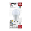 Satco S11794 8.8 Watt A19 LED Bi Pin GU24 Base CCT Selectable 120 Volt White Finish