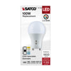Satco S11796 14 Watt A19 LED Bi Pin GU24 Base CCT Selectable 120 Volt White Finish