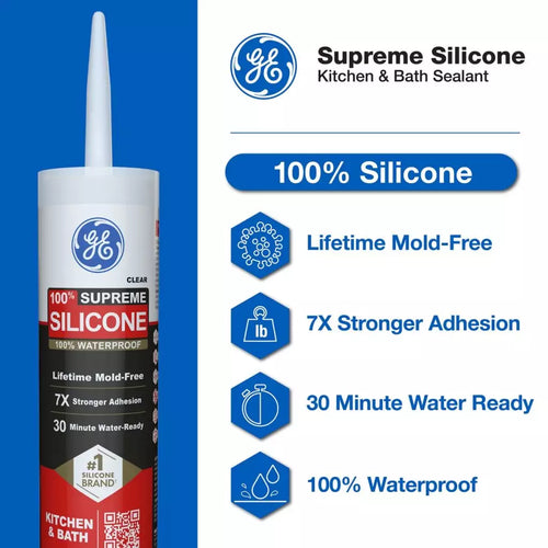 GE Supreme Silicone Kitchen & Bath Sealant