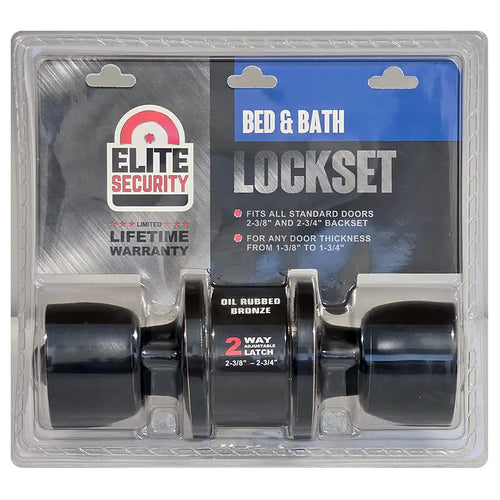 Elite Security Privacy Door Knob Bed & Bath Tulip Lockset