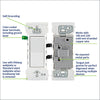 Lever Edge 15 Amp Single Pole Rocker Switch, White