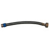 Faucet Connector, Stainless Steel, 3/8 Fine Female Flare x 1/2 IP x 16-In.
